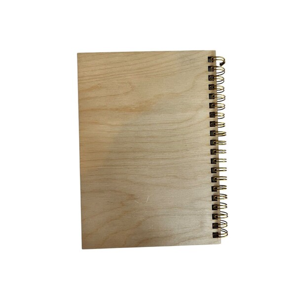 Frog Lily Pad Wooden Covered Notebook/Journal 5x7 Laser 80 Pages New W Tags - Picture 5 of 5